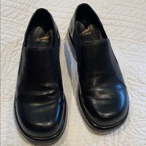 Dansko black leather slip-on